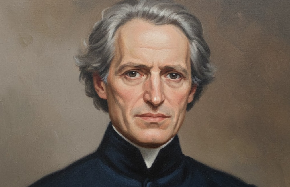 Un hombre al pie de la Cruz